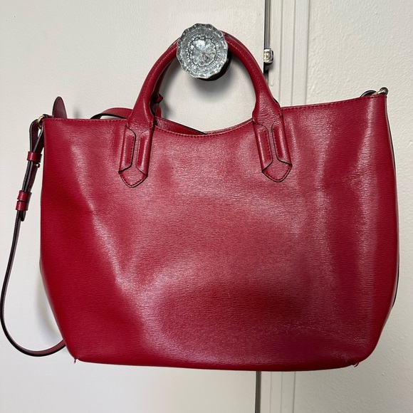 Ralph Lauren Red Leather tote purse - Picture 2 of 10